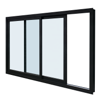 Outdoor double glazed aluminium patio sliding glass doors