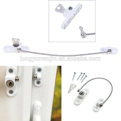 Window Restrictor Child Limit Baby Safety Device Key Lock Security Cable Catch